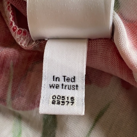 TED Baker London Keyyle Tropical Toucan Lyocell T-shirt Top Women’s Size 1 XS - Picture 9 of 10